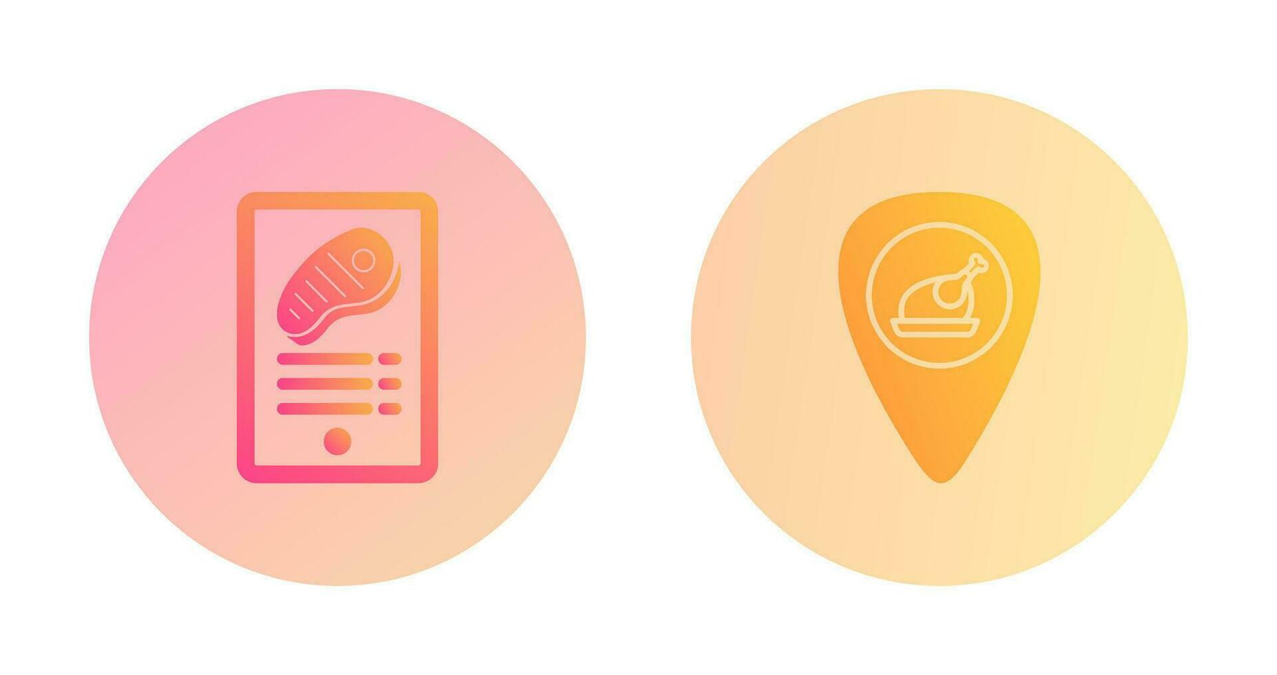 Online order and Location Icon vector