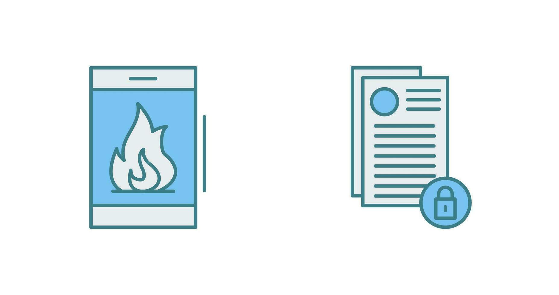 Fire and Privacy Icon vector
