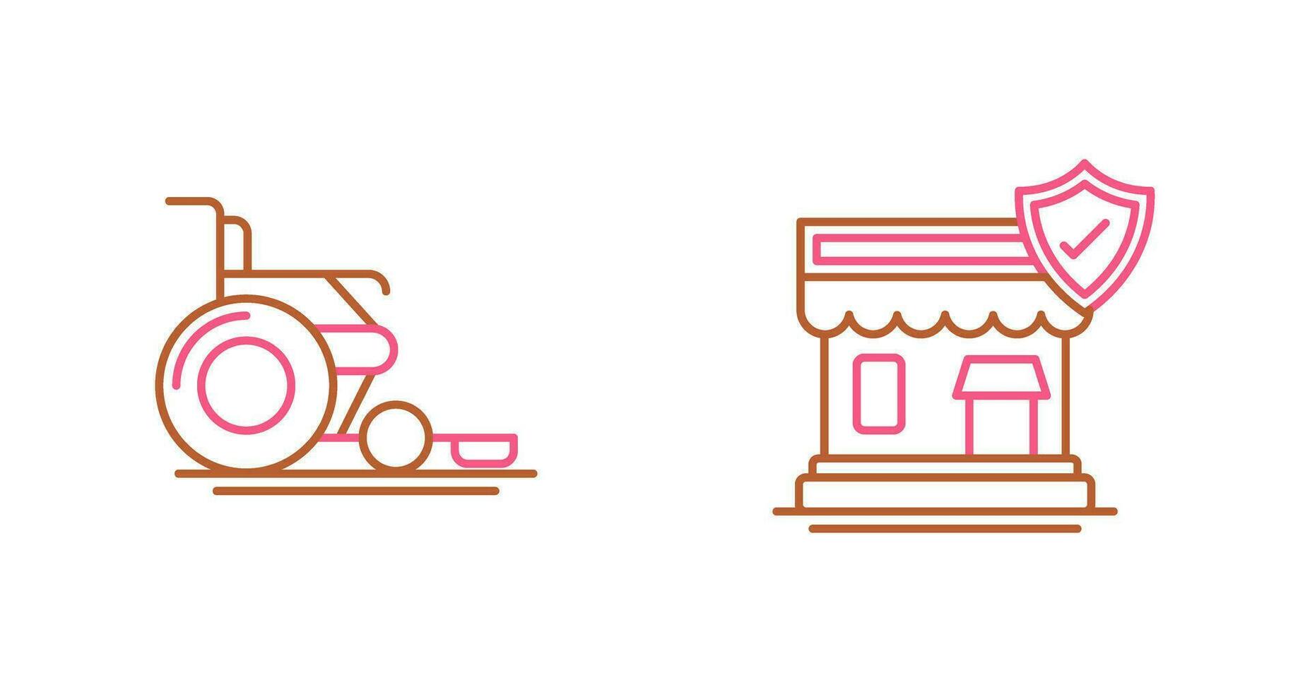 Wheel Chair and business   Icon vector