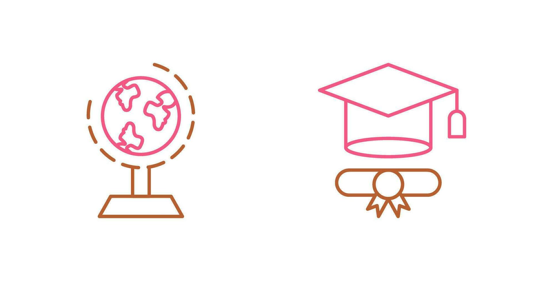 Geography and Graduation  Icon vector