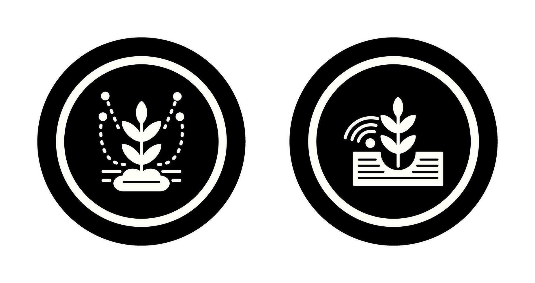 Irrigation System and Planting Icon vector