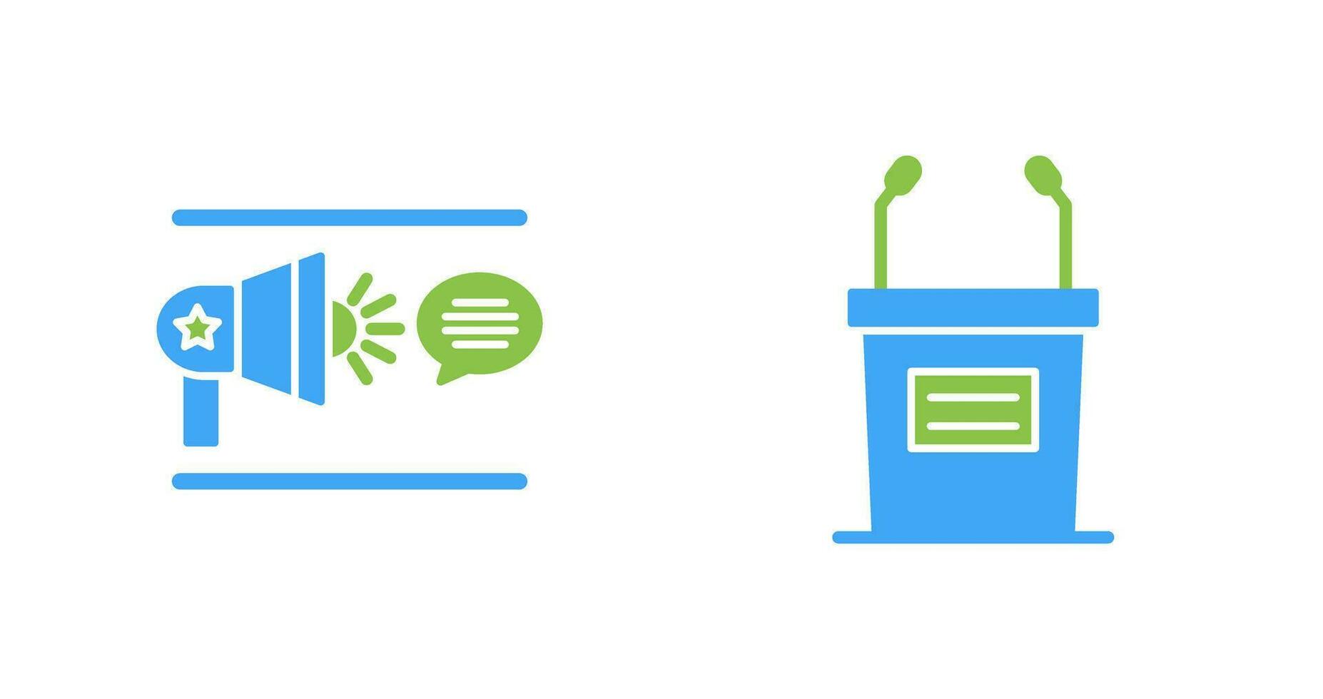 Freedom Of Speech and Debate Icon vector