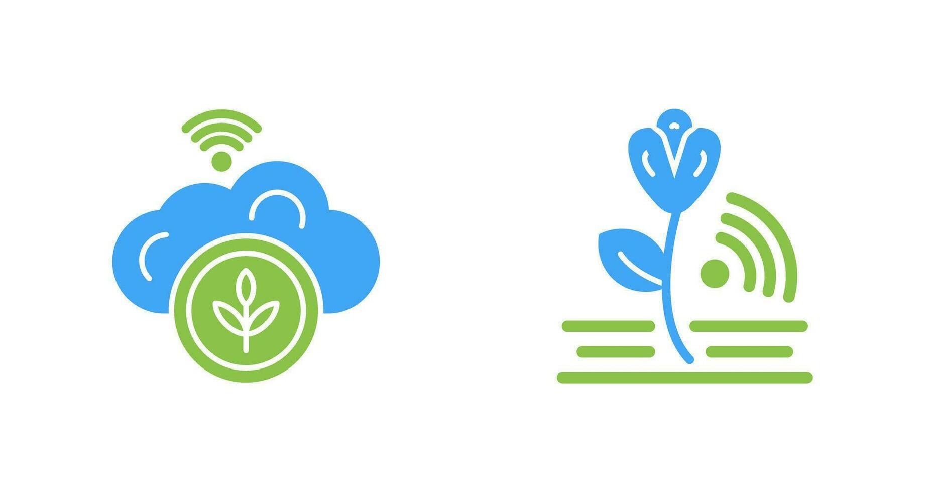 Signal and Flowers Icon vector