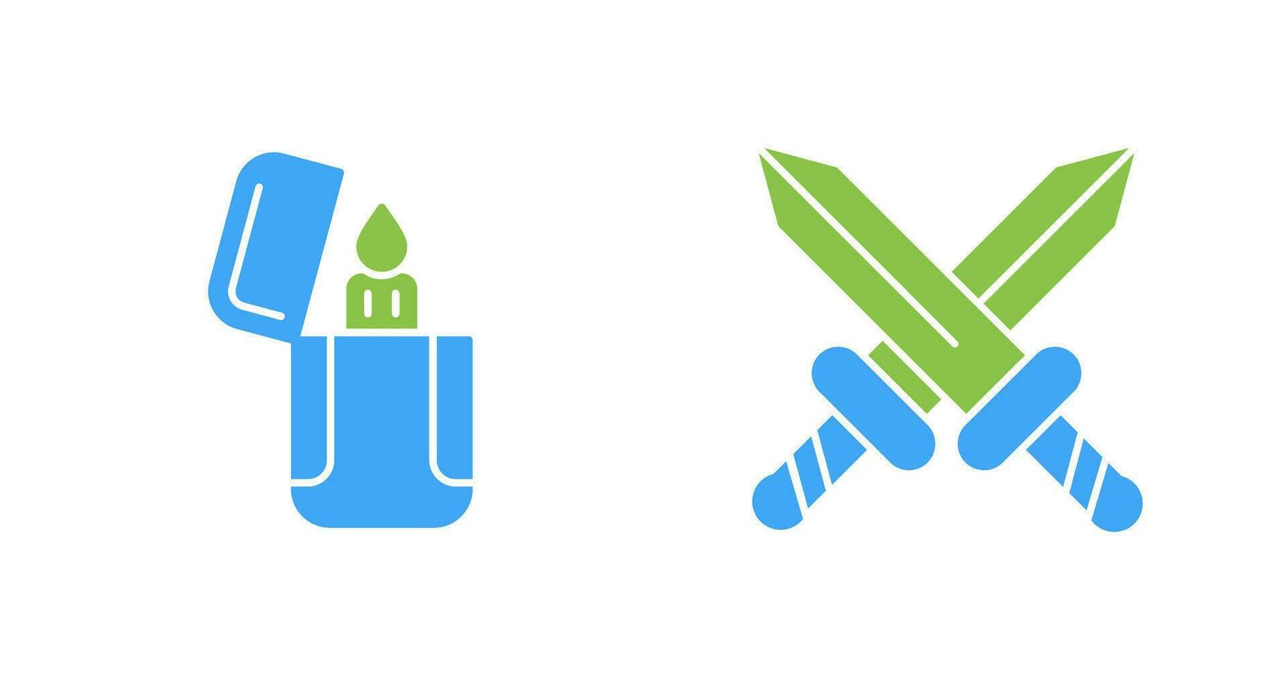 Lighter and Sword Icon vector