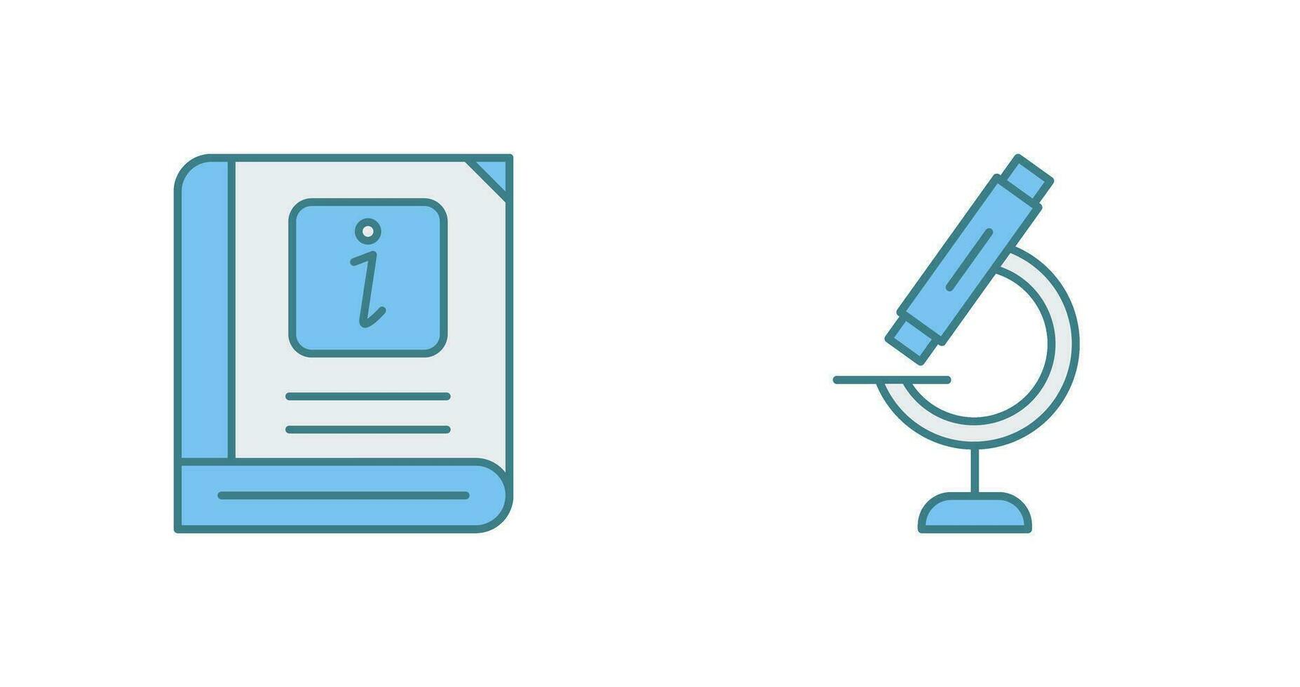 Information and Microscope Icon vector