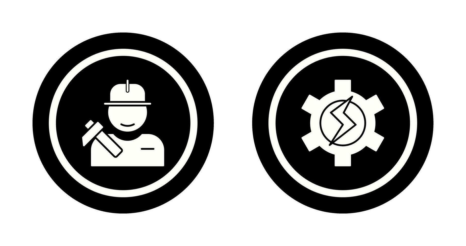 trabajador y ajuste icono vector