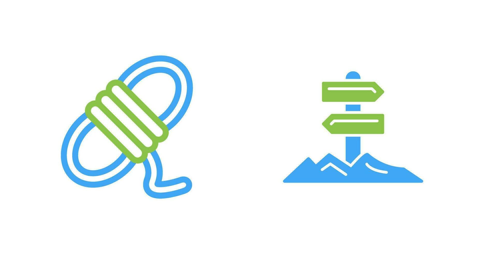 Direction and Rope Icon vector
