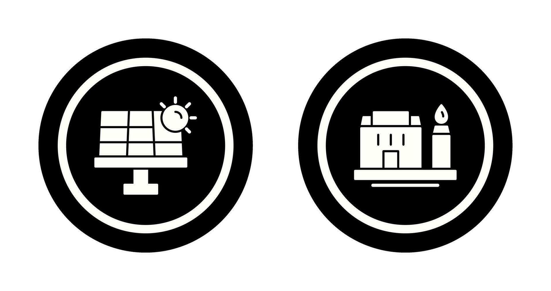 Solar Energy and Factory Icon vector