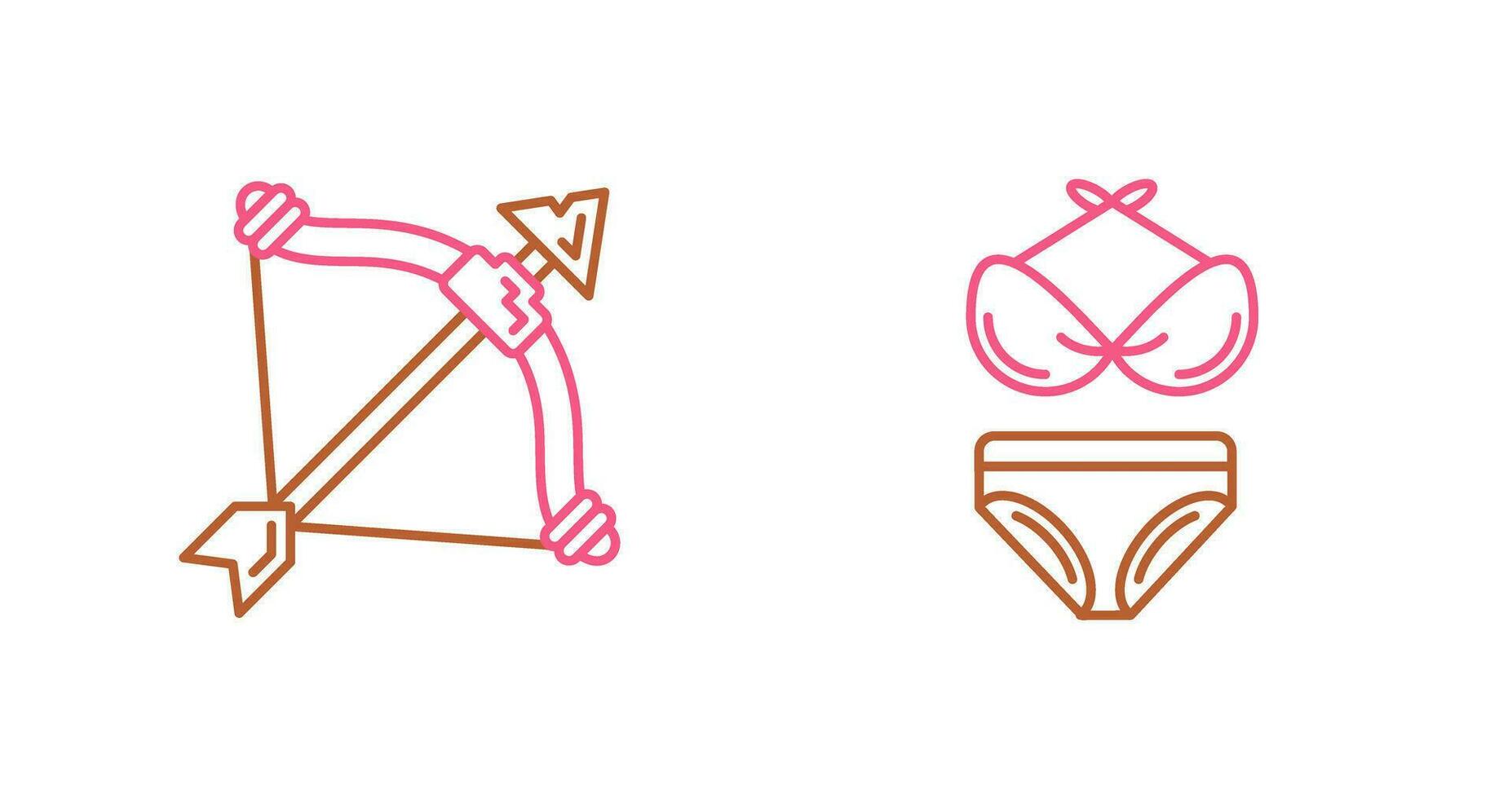 Crossbow and Bikini Icon vector