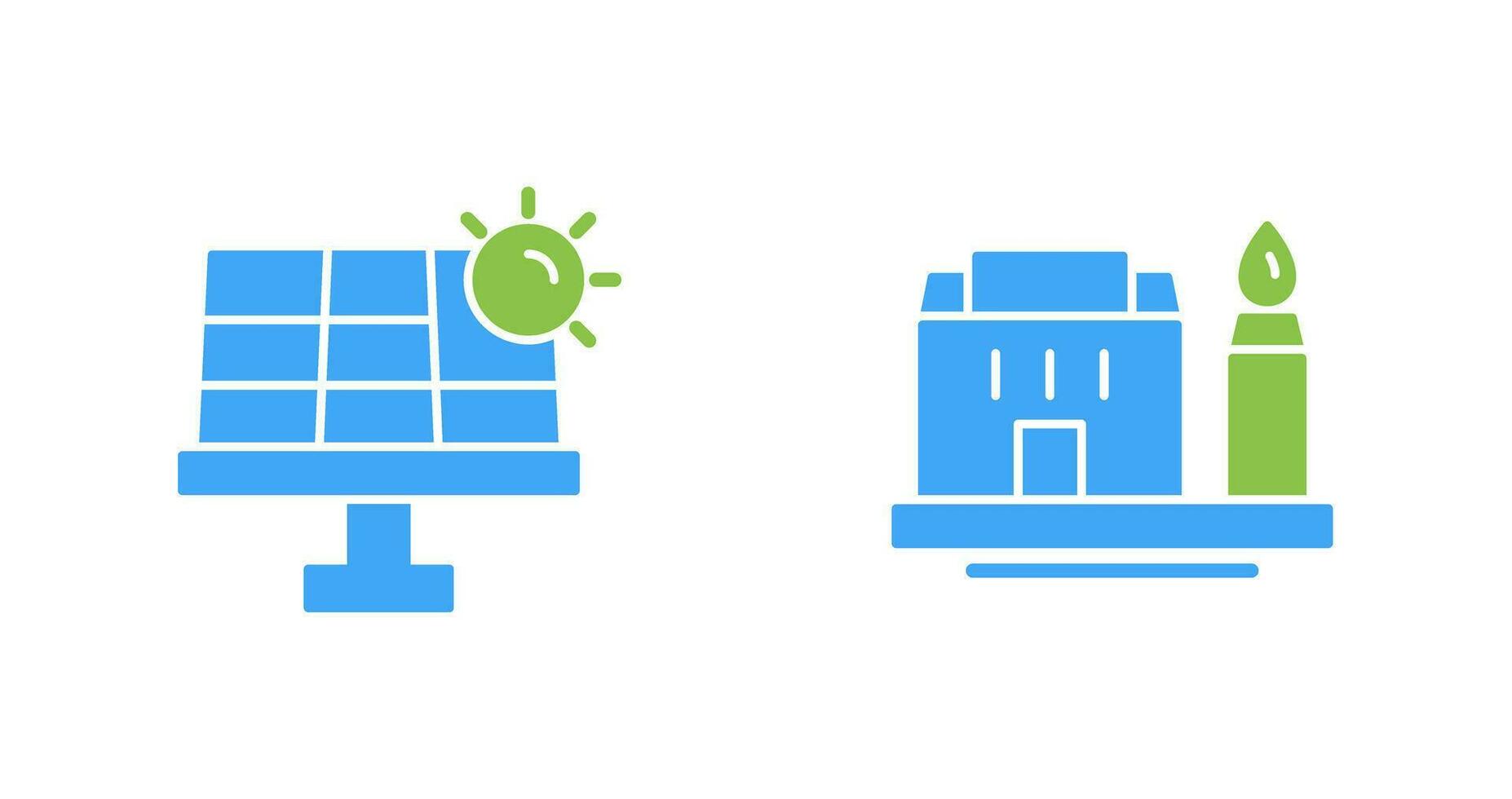 Solar Energy and Factory Icon vector