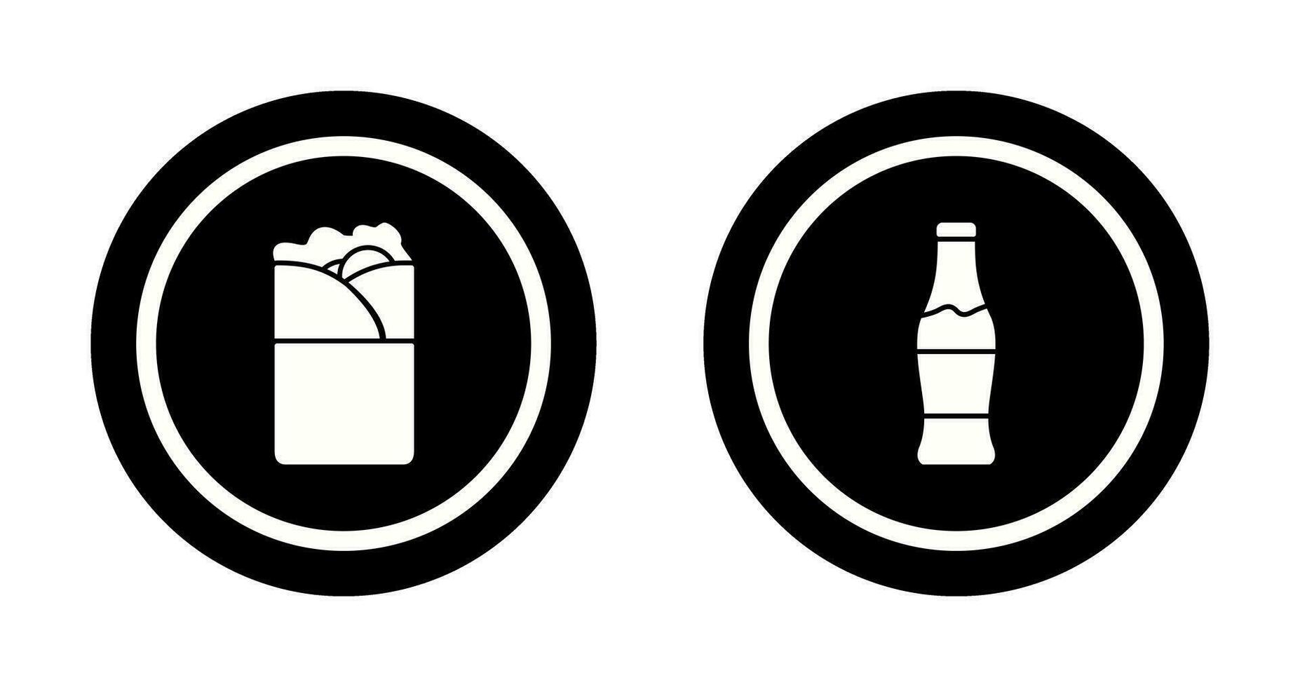 Kebab and Soda Icon vector
