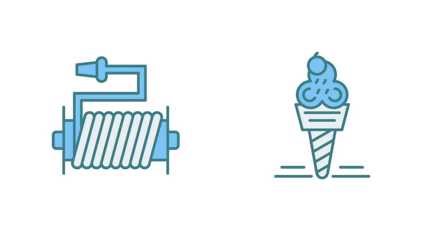 Water Hose and Ice Cream Icon vector