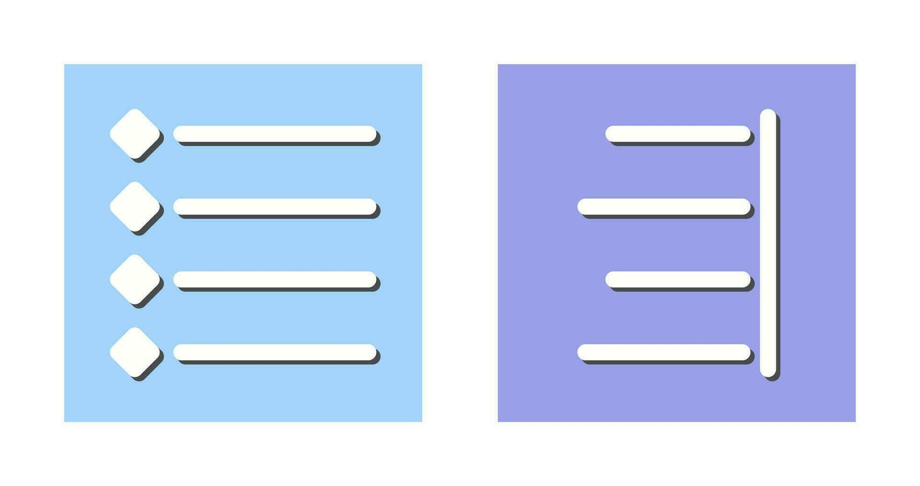 bulleted list and Right align  Icon vector