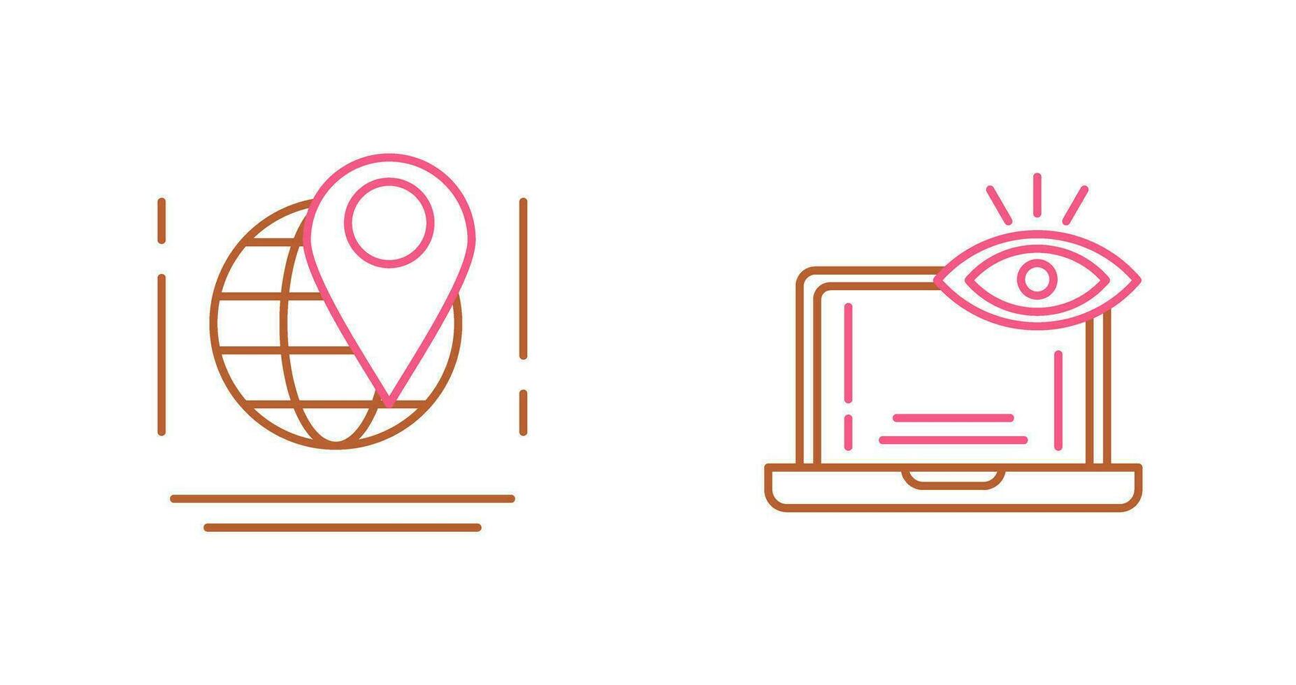 Map and Monitoring Icon vector