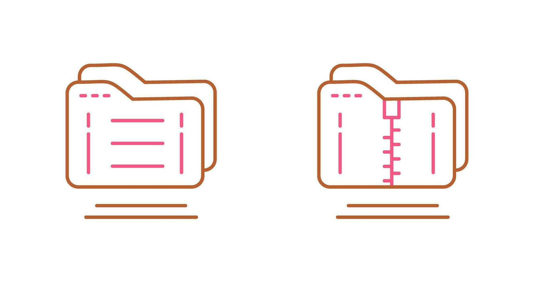 Folder and Compressed Icon vector