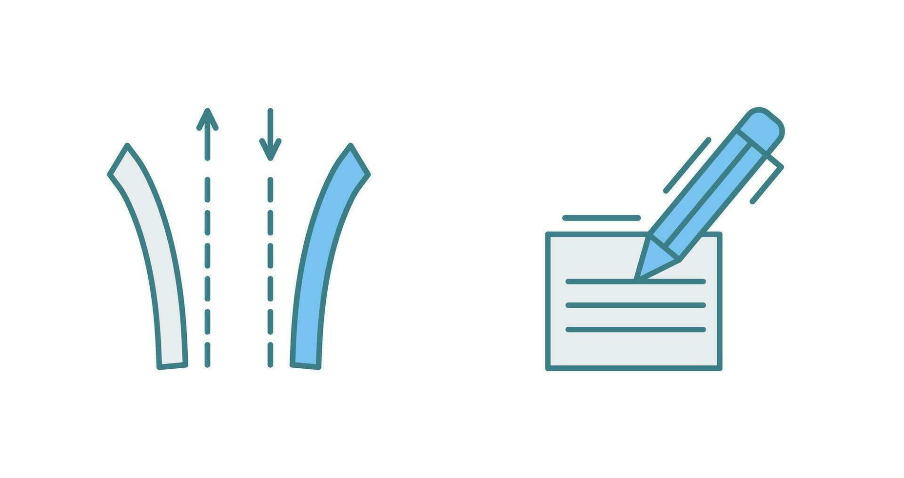 Way and Pen Icon vector