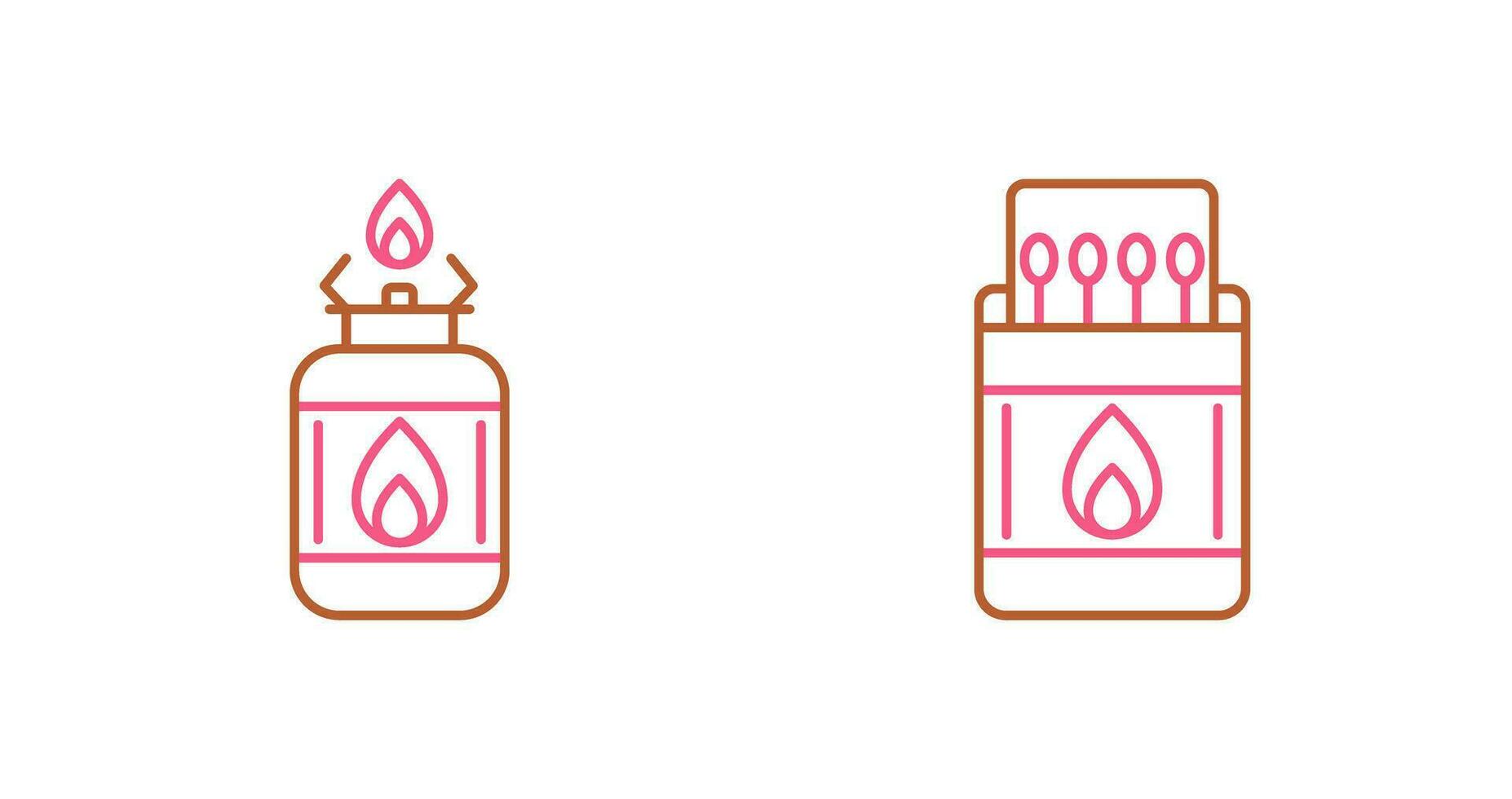 Camping Gas and Matches Icon vector