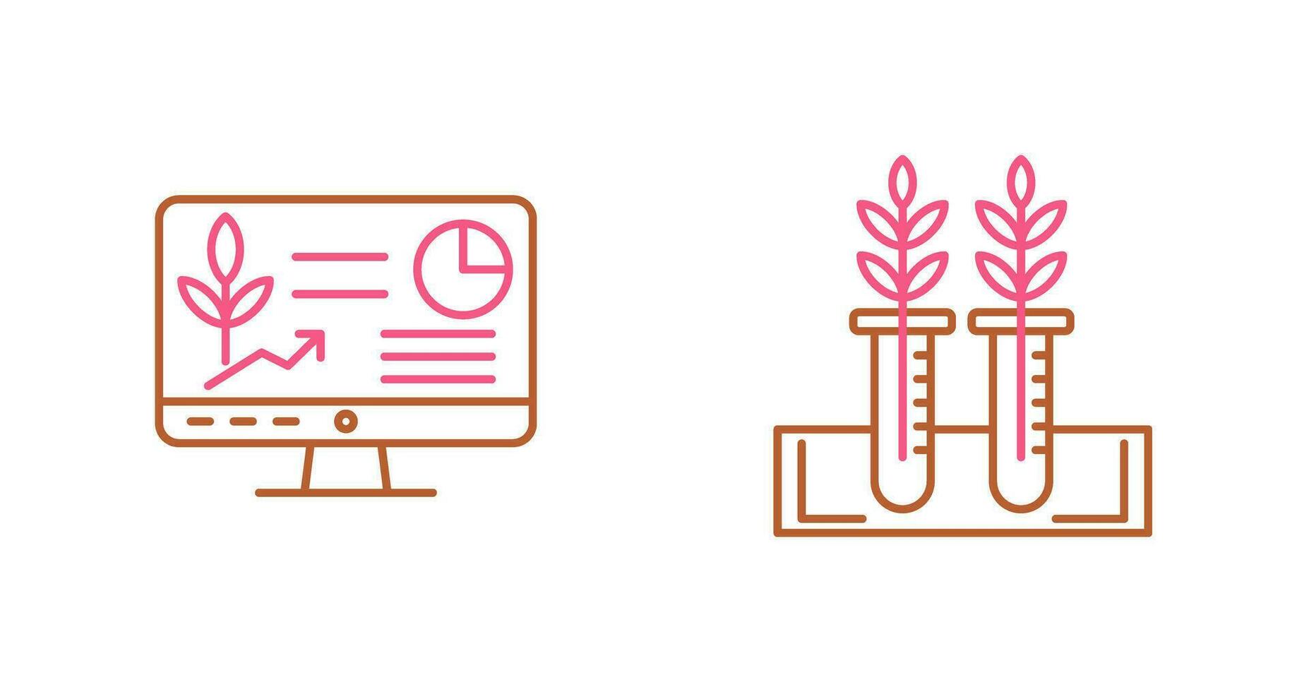 Computer and Test Icon vector