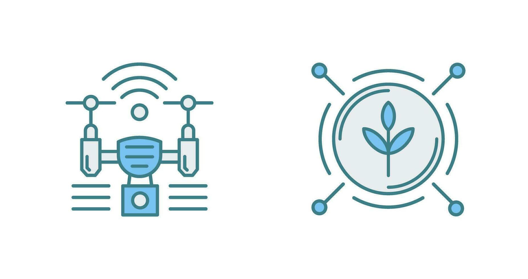 Analytics and Drone Icon vector