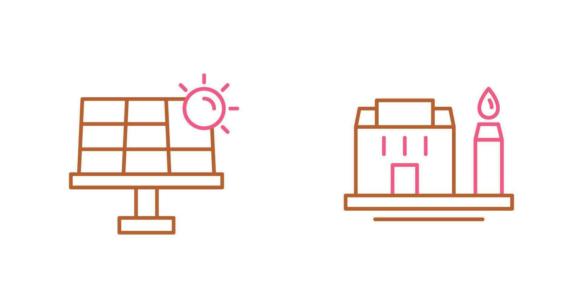 Solar Energy and Factory Icon vector