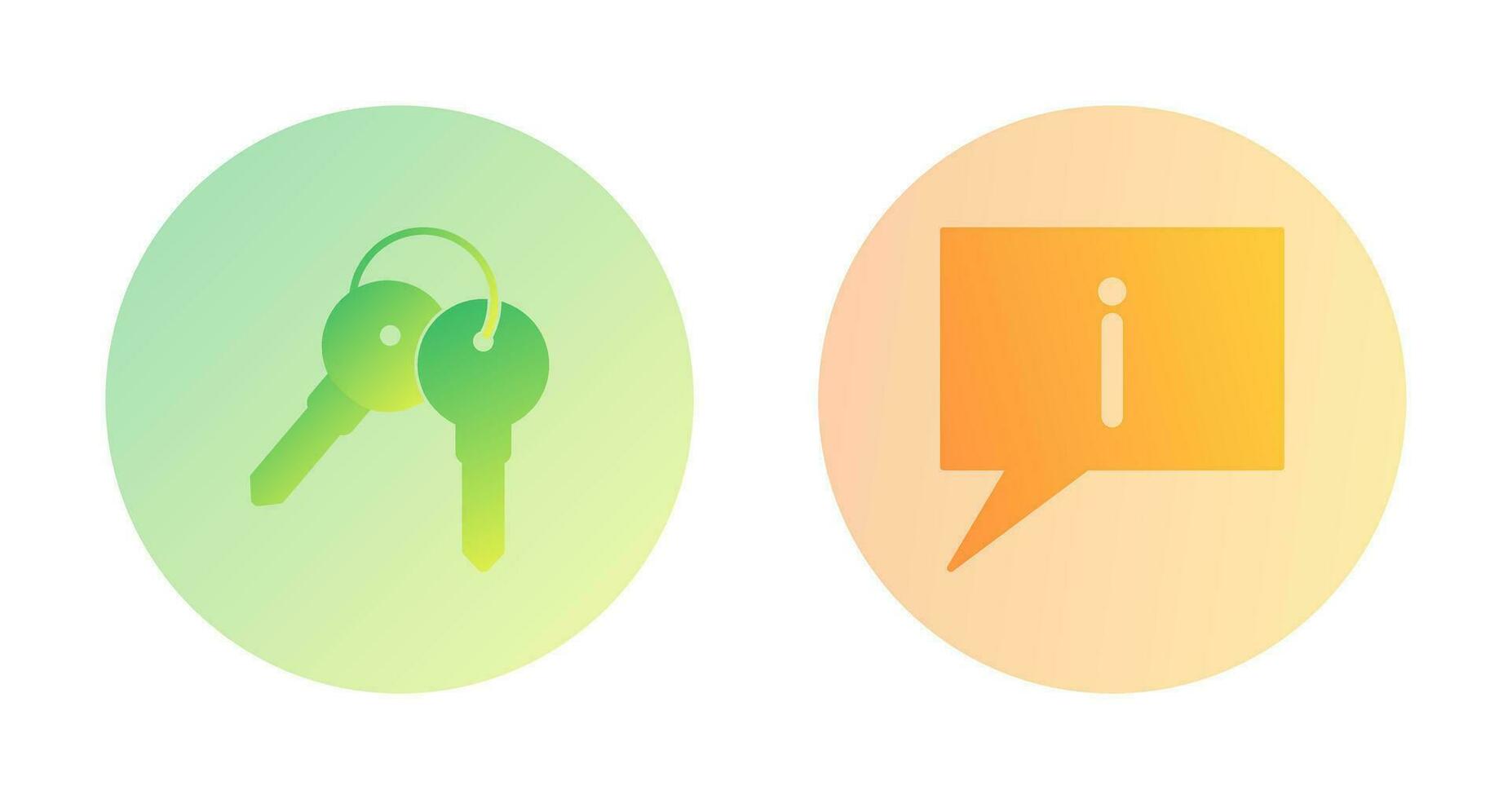 keys and information Icon vector