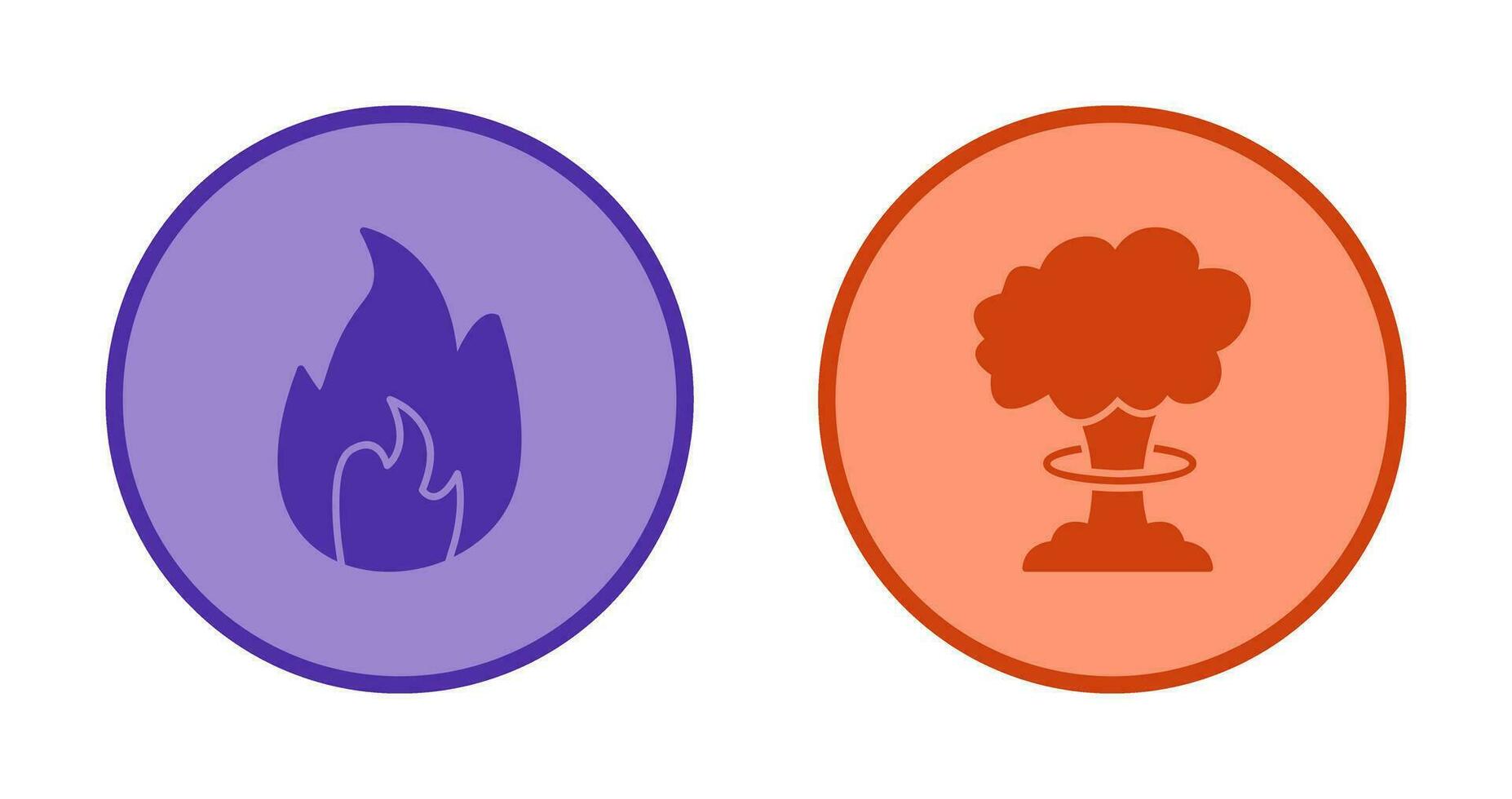 flame and bomb blast Icon vector