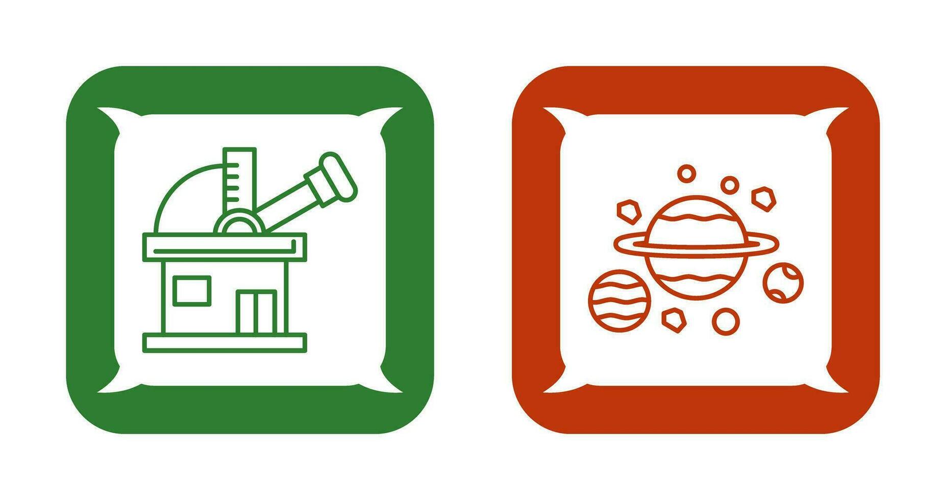 observatory and planets Icon vector