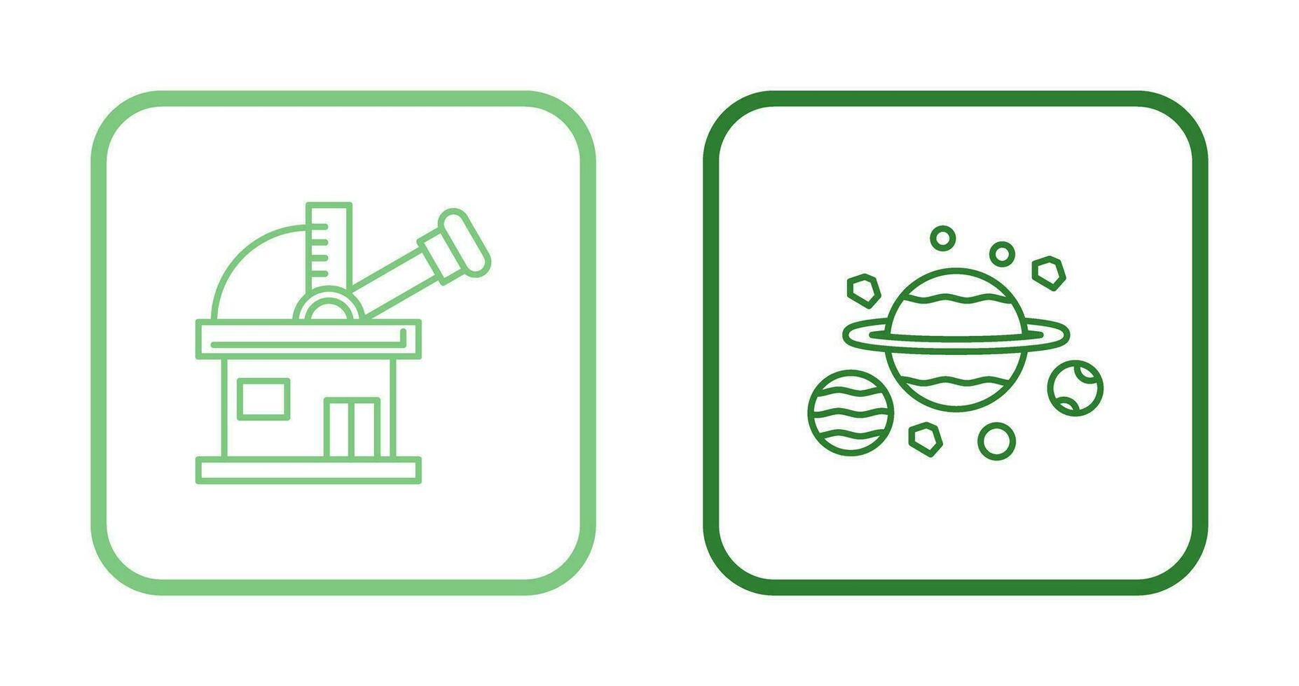 observatory and planets Icon vector
