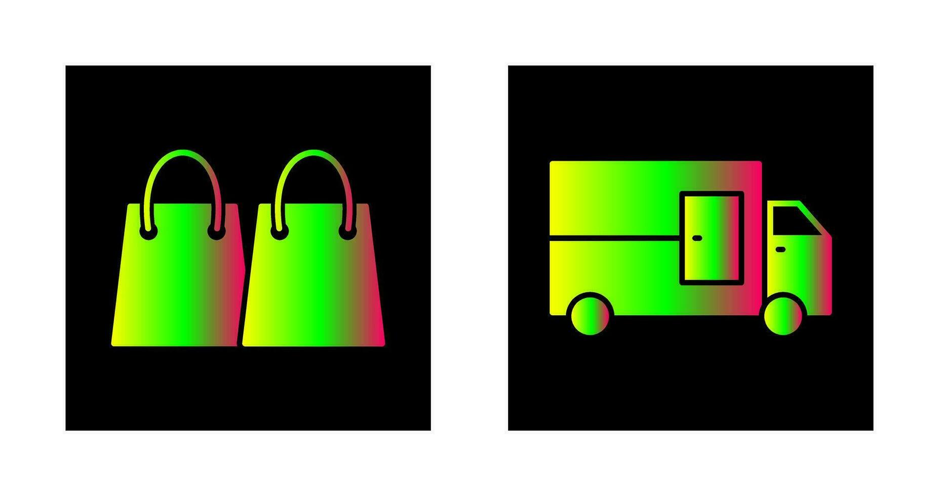 shipment and shopping bag Icon vector