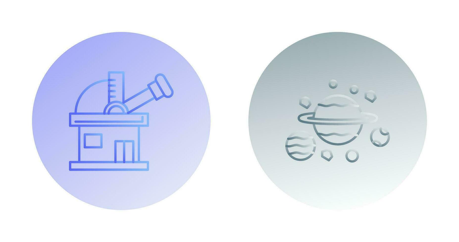 observatory and planets Icon vector