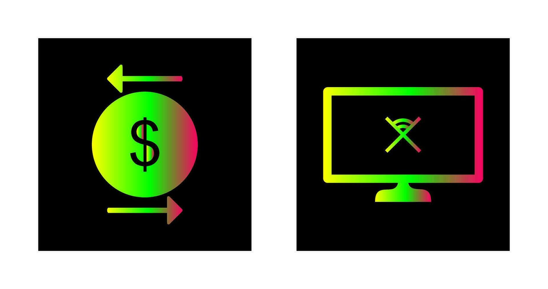 transaction and disconnected network  Icon vector