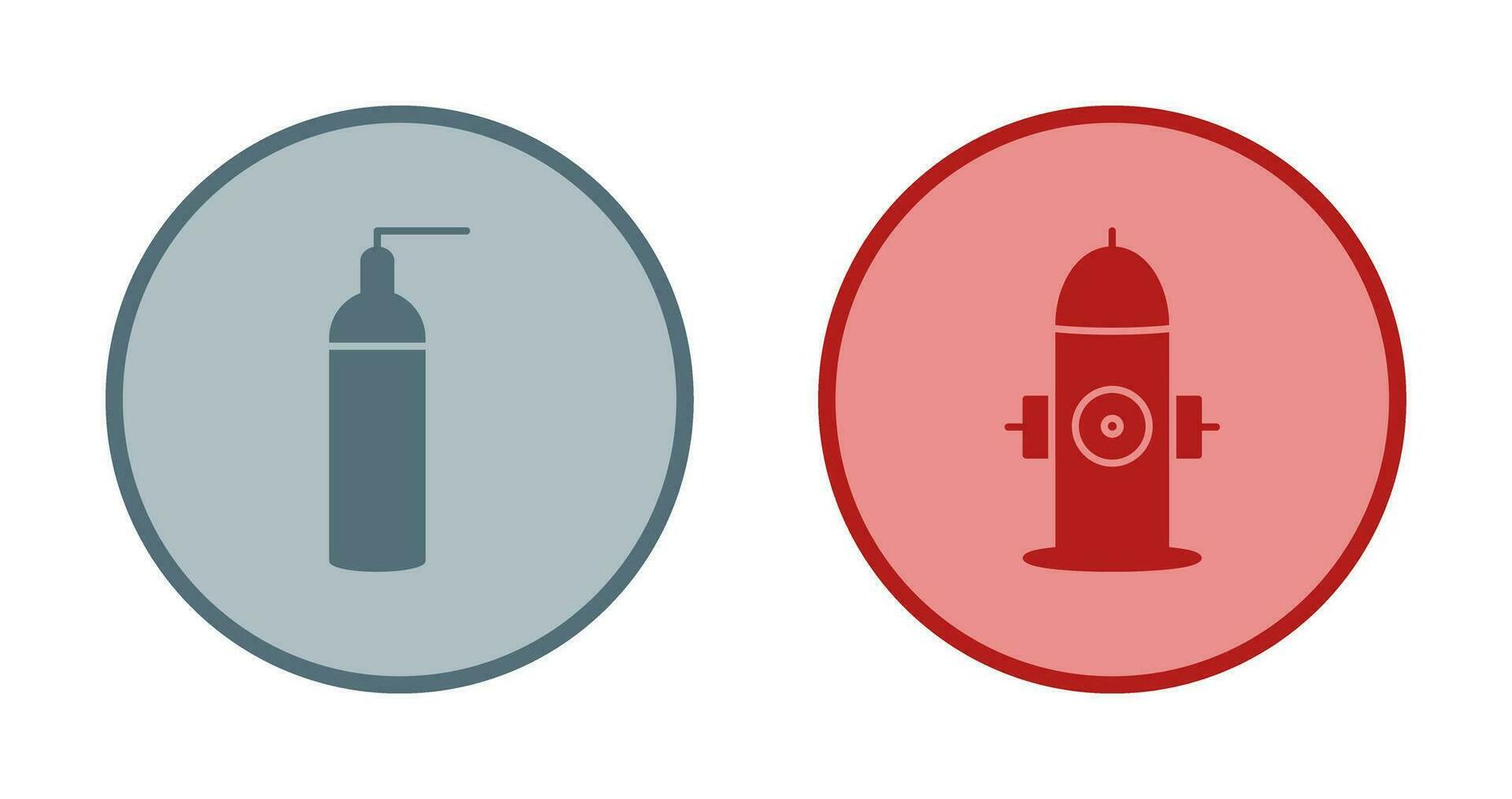 hydrant and oxygen tank  Icon vector