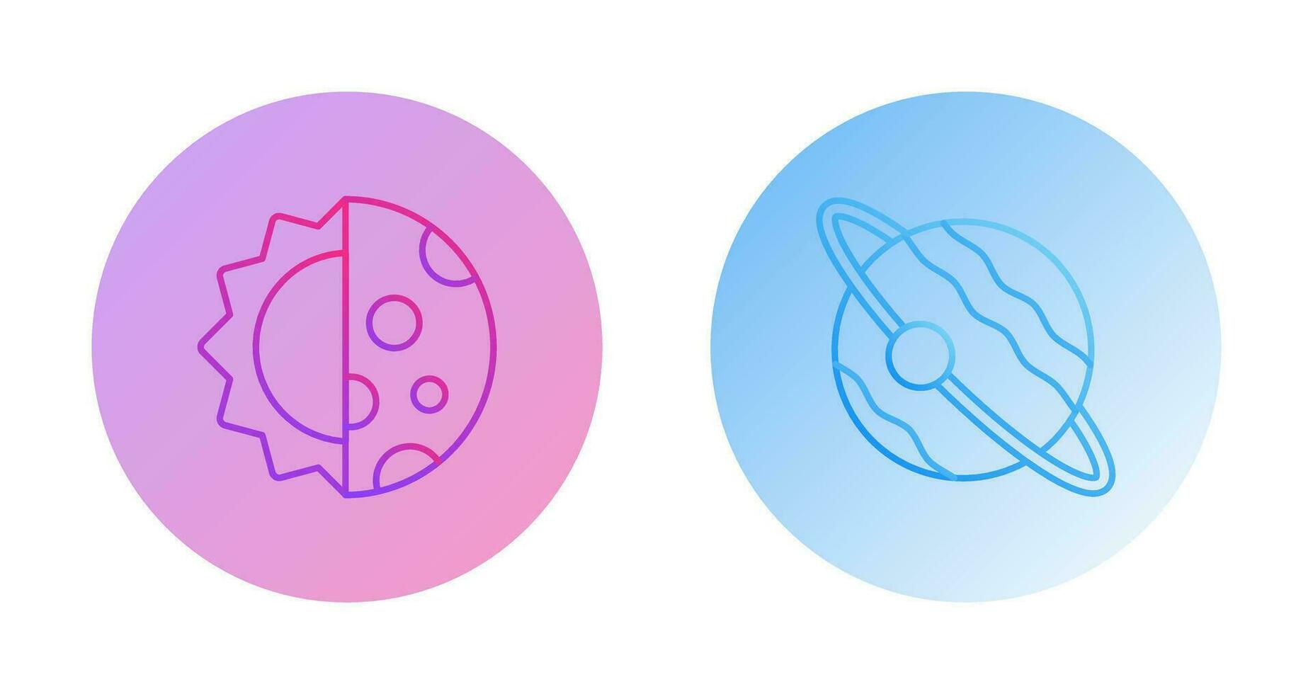 day and night and planet Icon vector