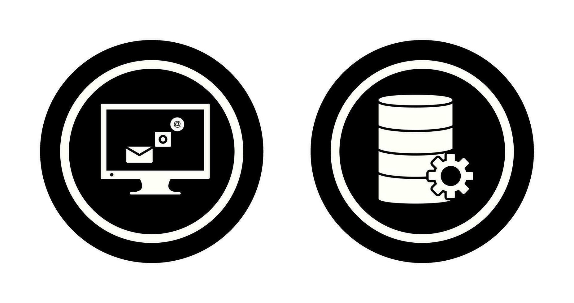 digital marketing and database management Icon vector