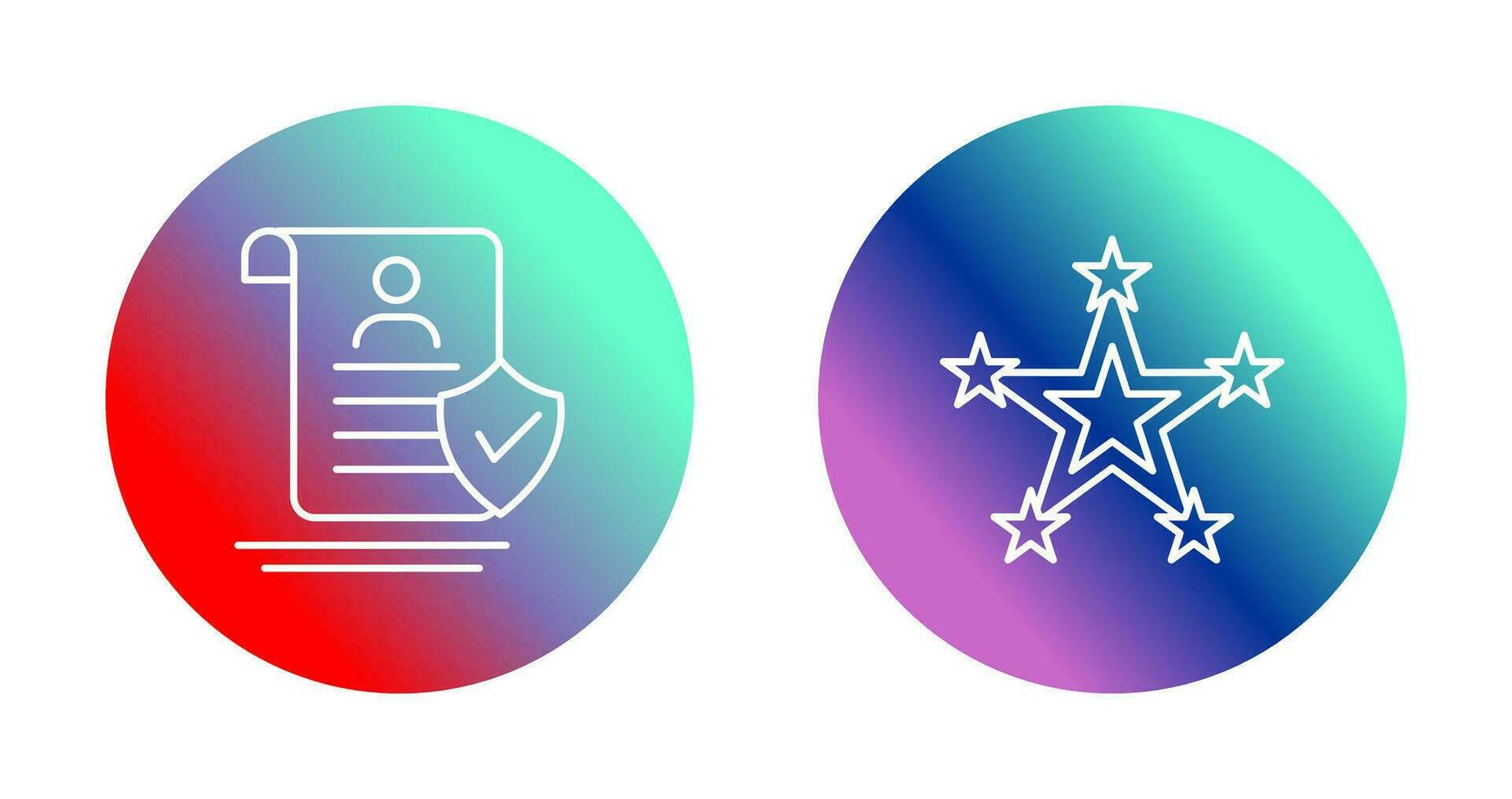 verified and star Icon vector