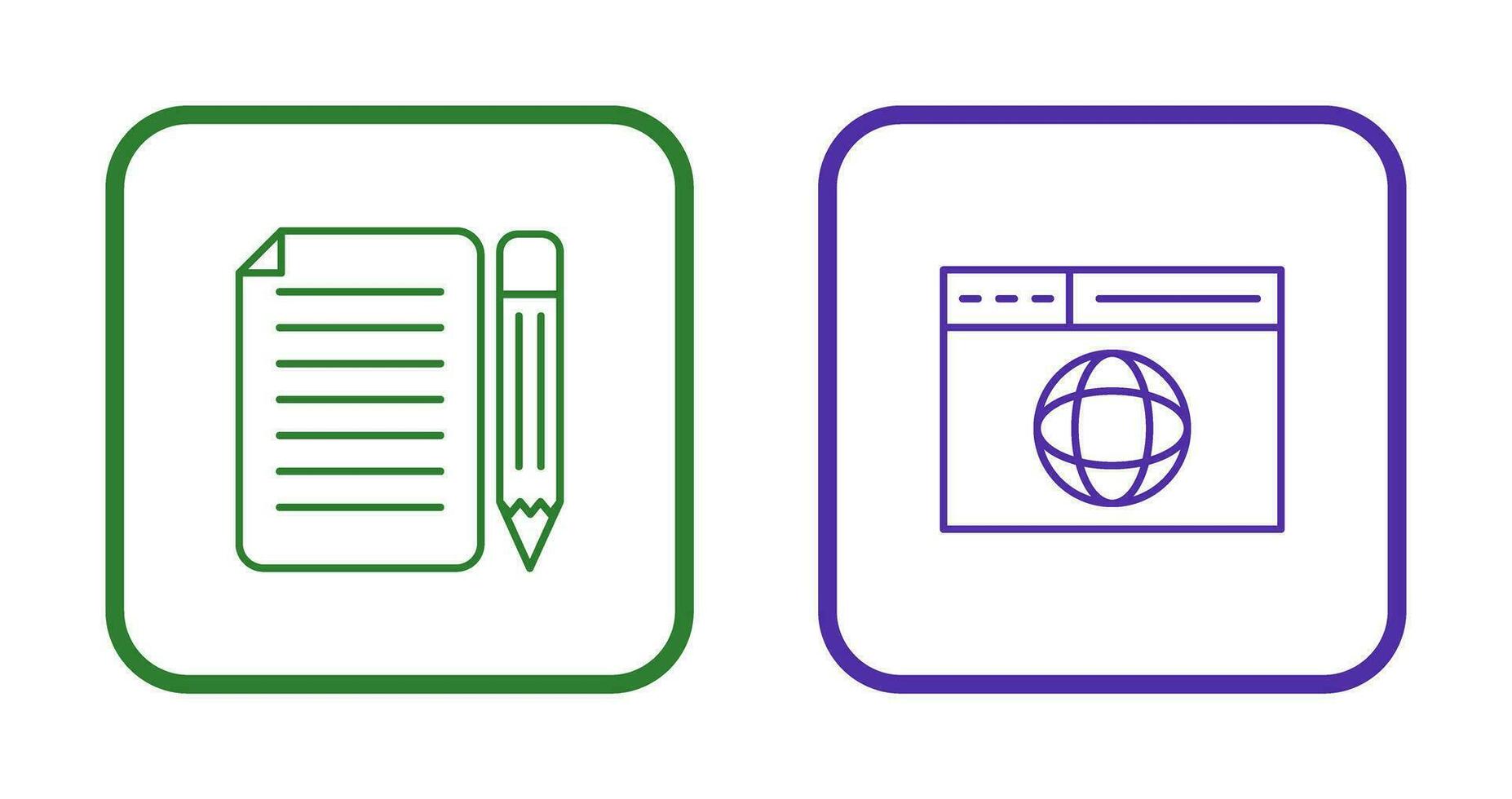 page and web page Icon vector