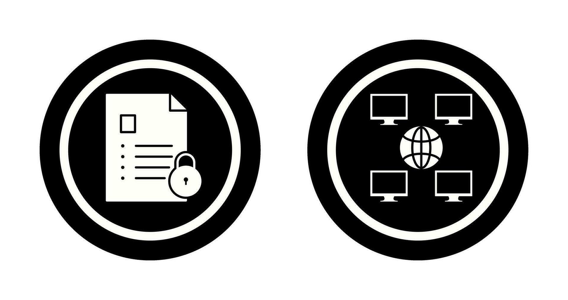 confidentiality and company network Icon vector