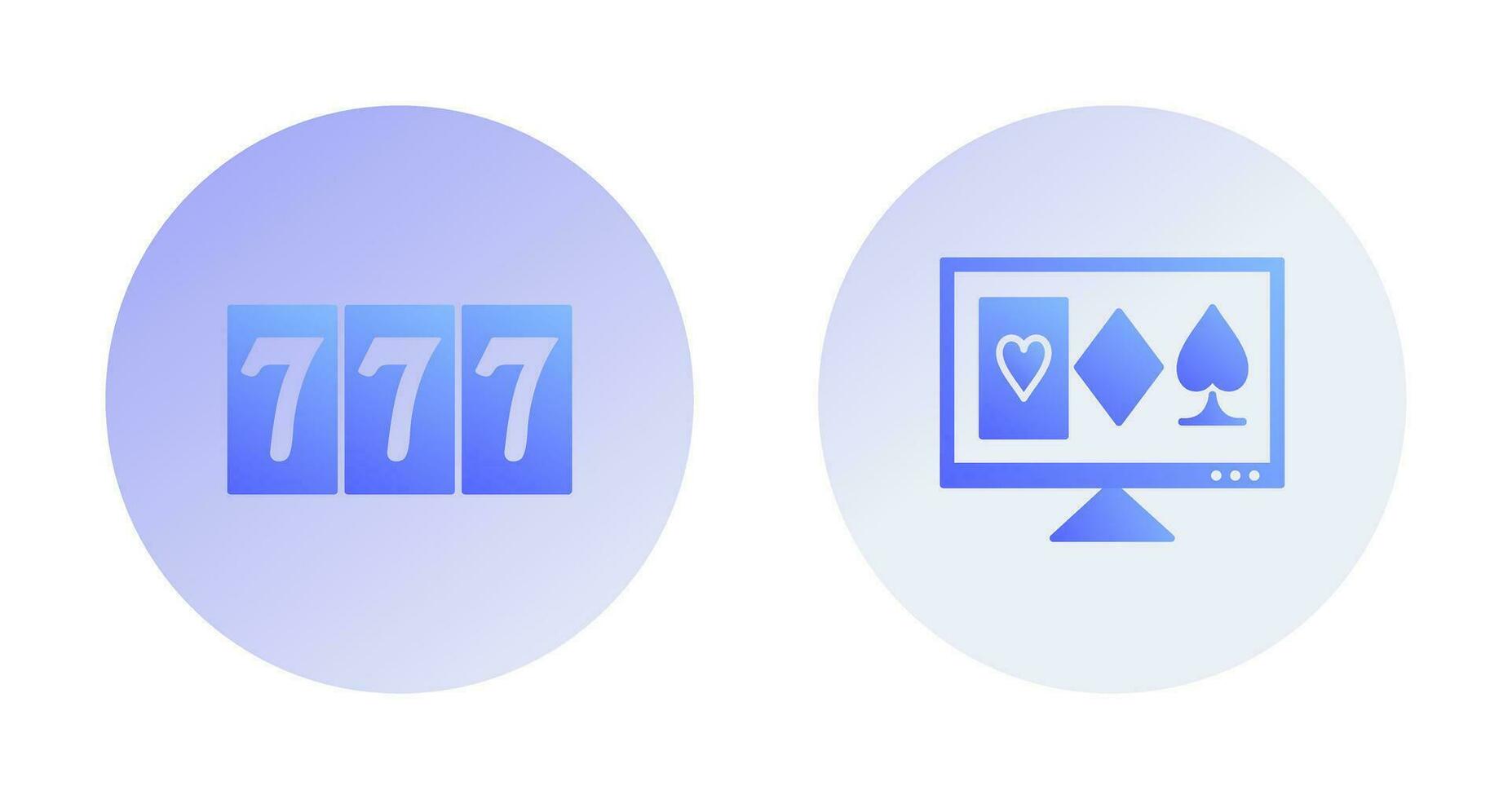 online gambling and triple sevens Icon vector