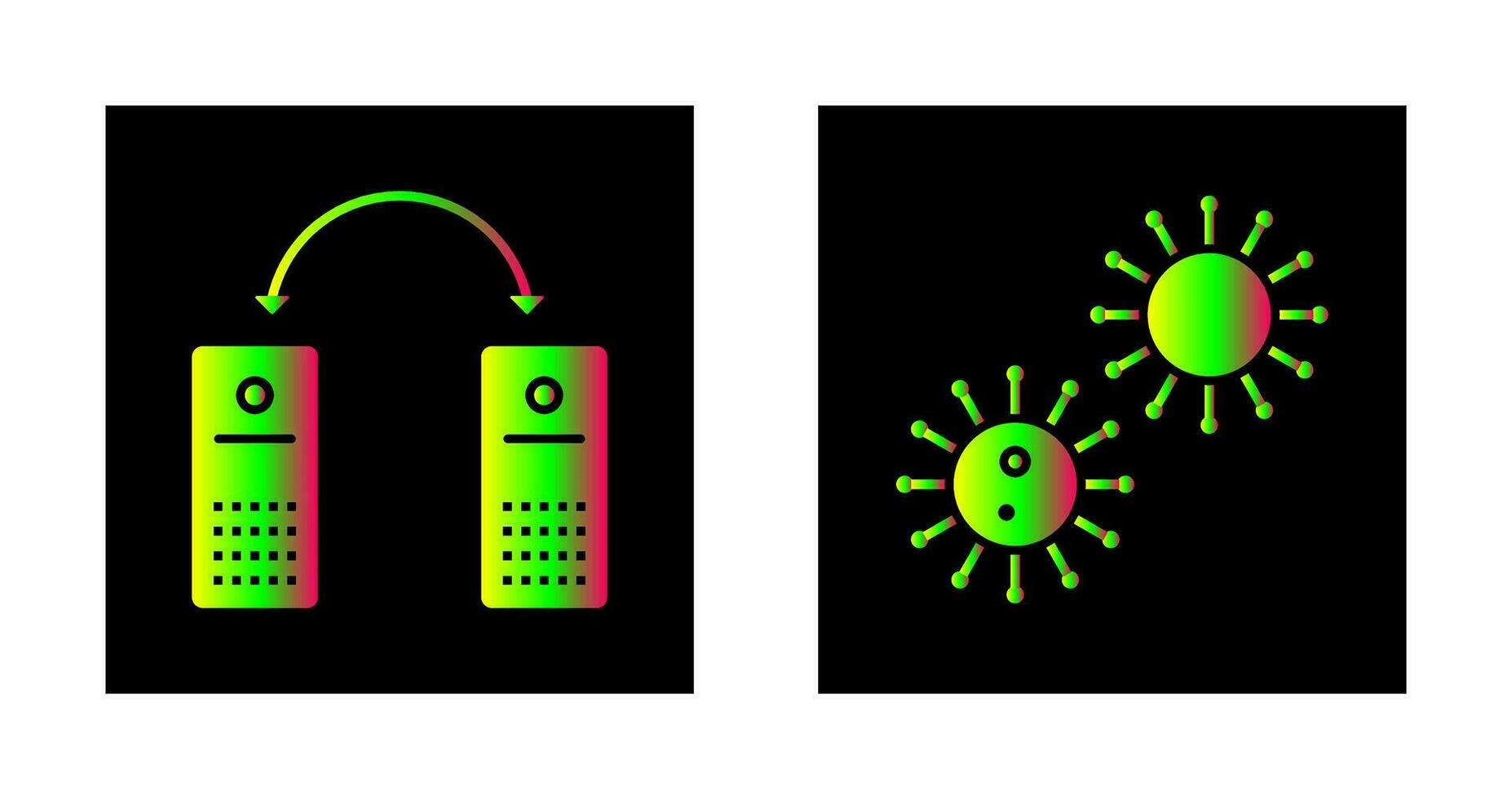 virus and network files  Icon vector