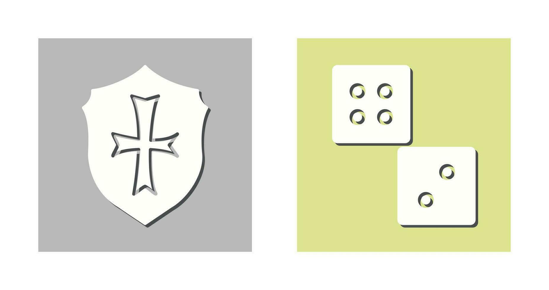 Dice and Shield Icon vector