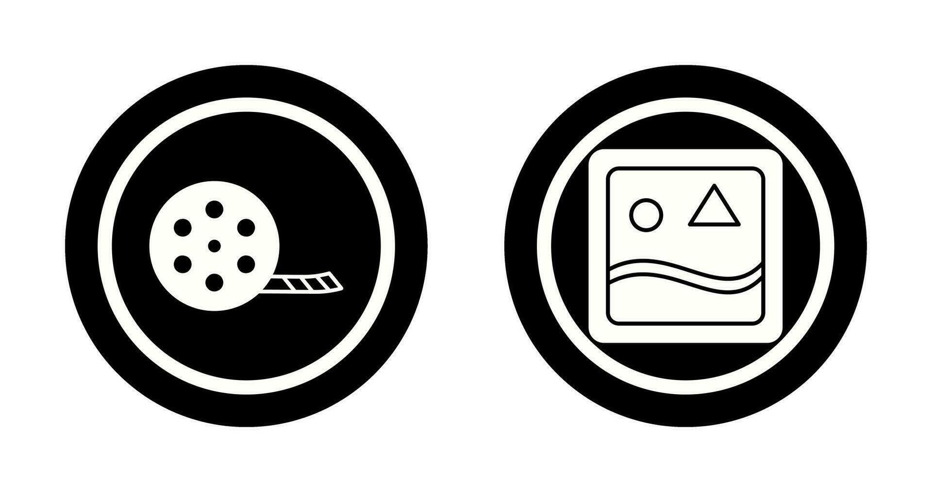 film reel and images Icon vector