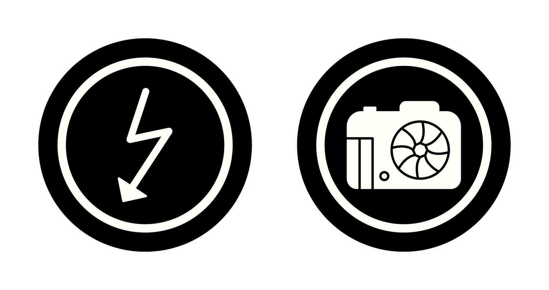 flash and camera Icon vector