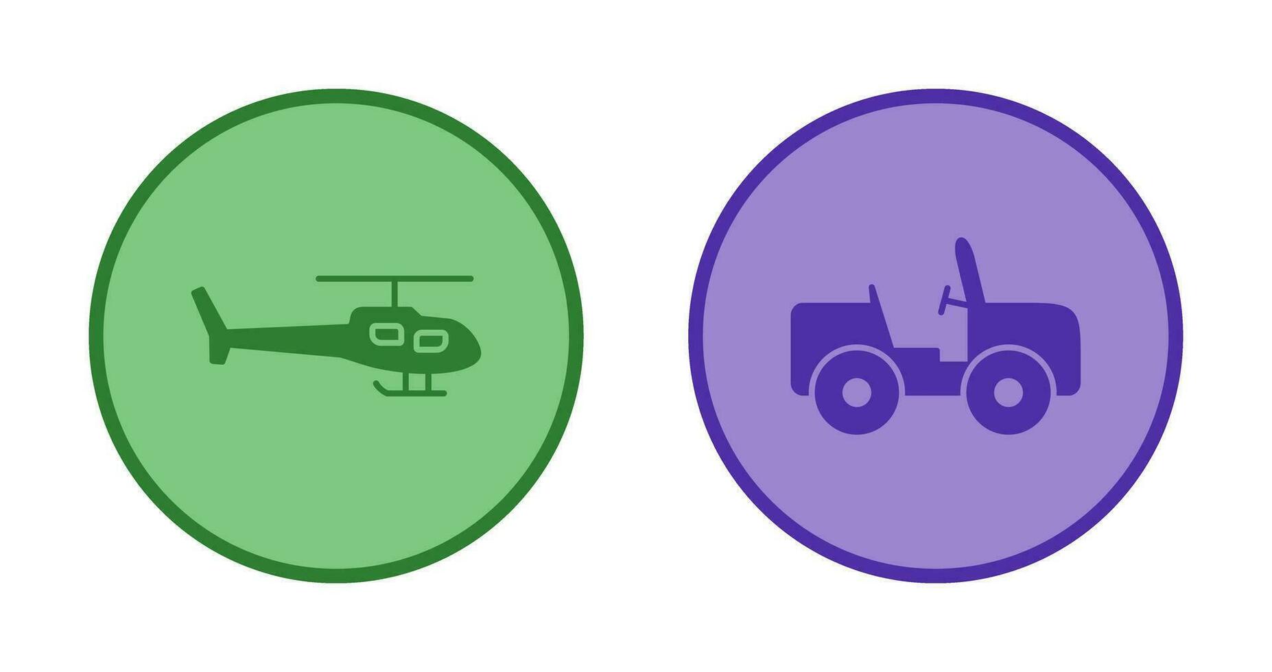 Helicopter and Safari Icon vector