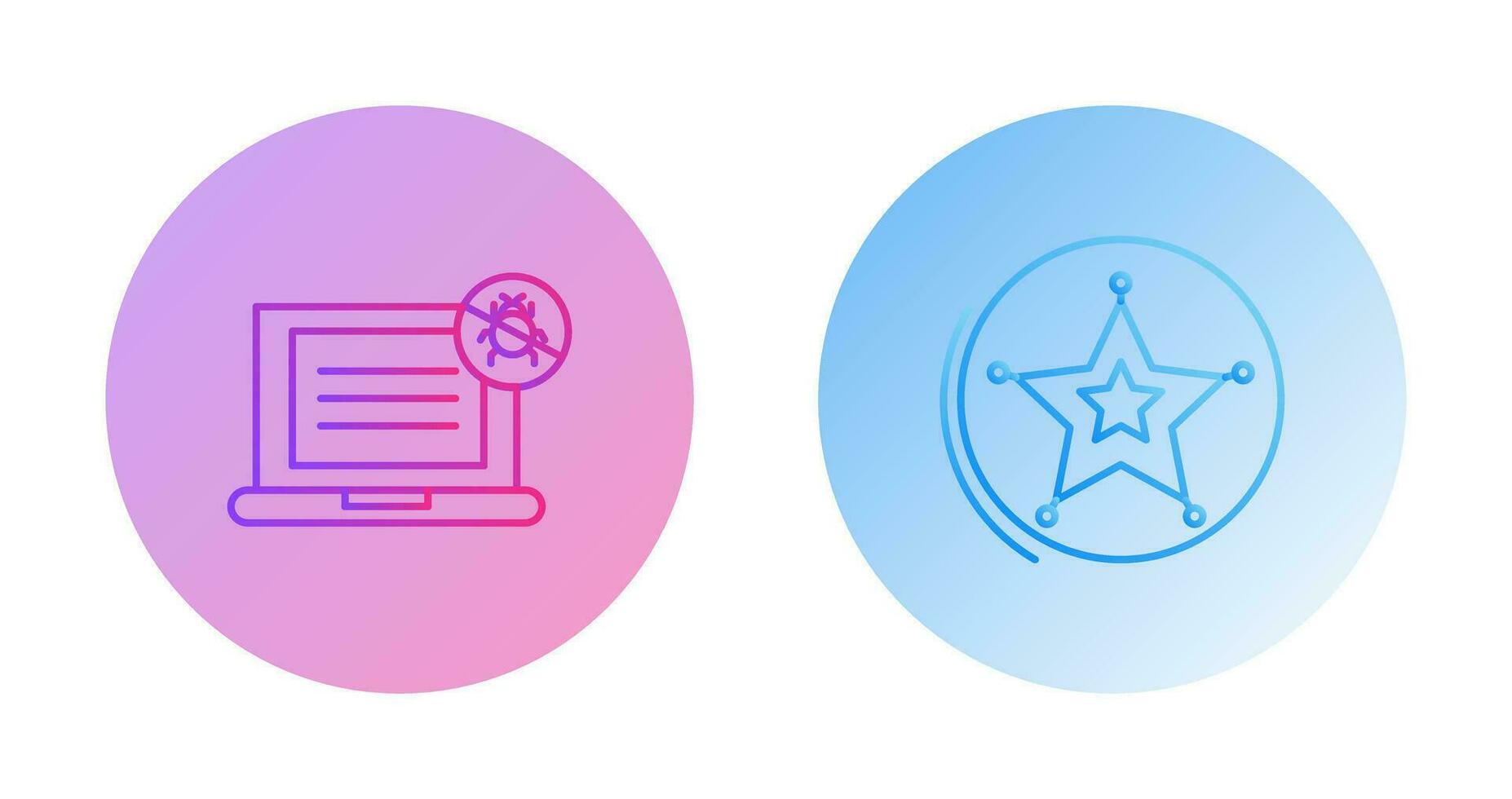 Antivirus and Sheriff Icon vector