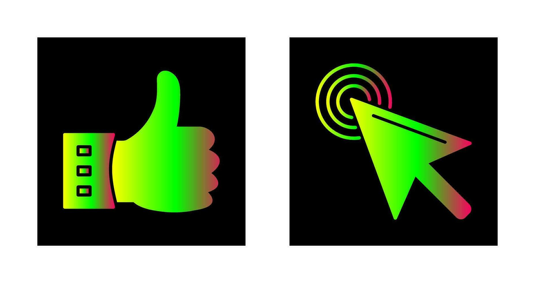 like and click Icon vector