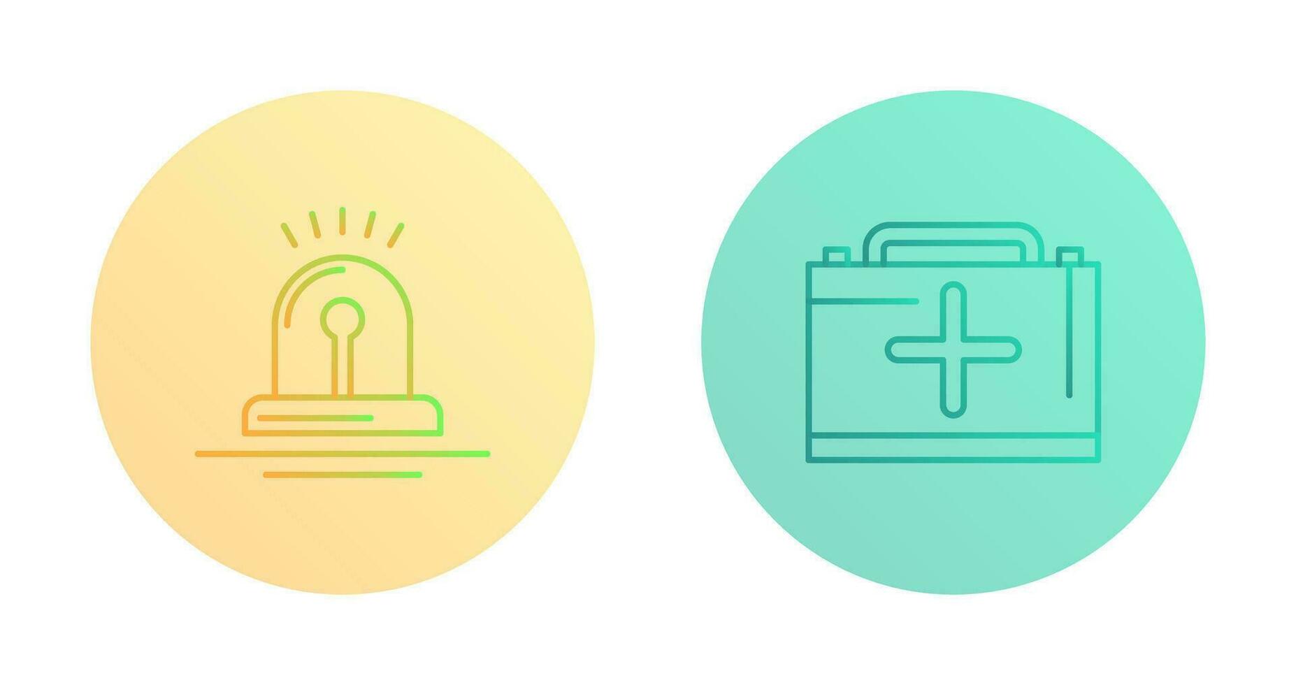 Siren and First Aid, Icon vector