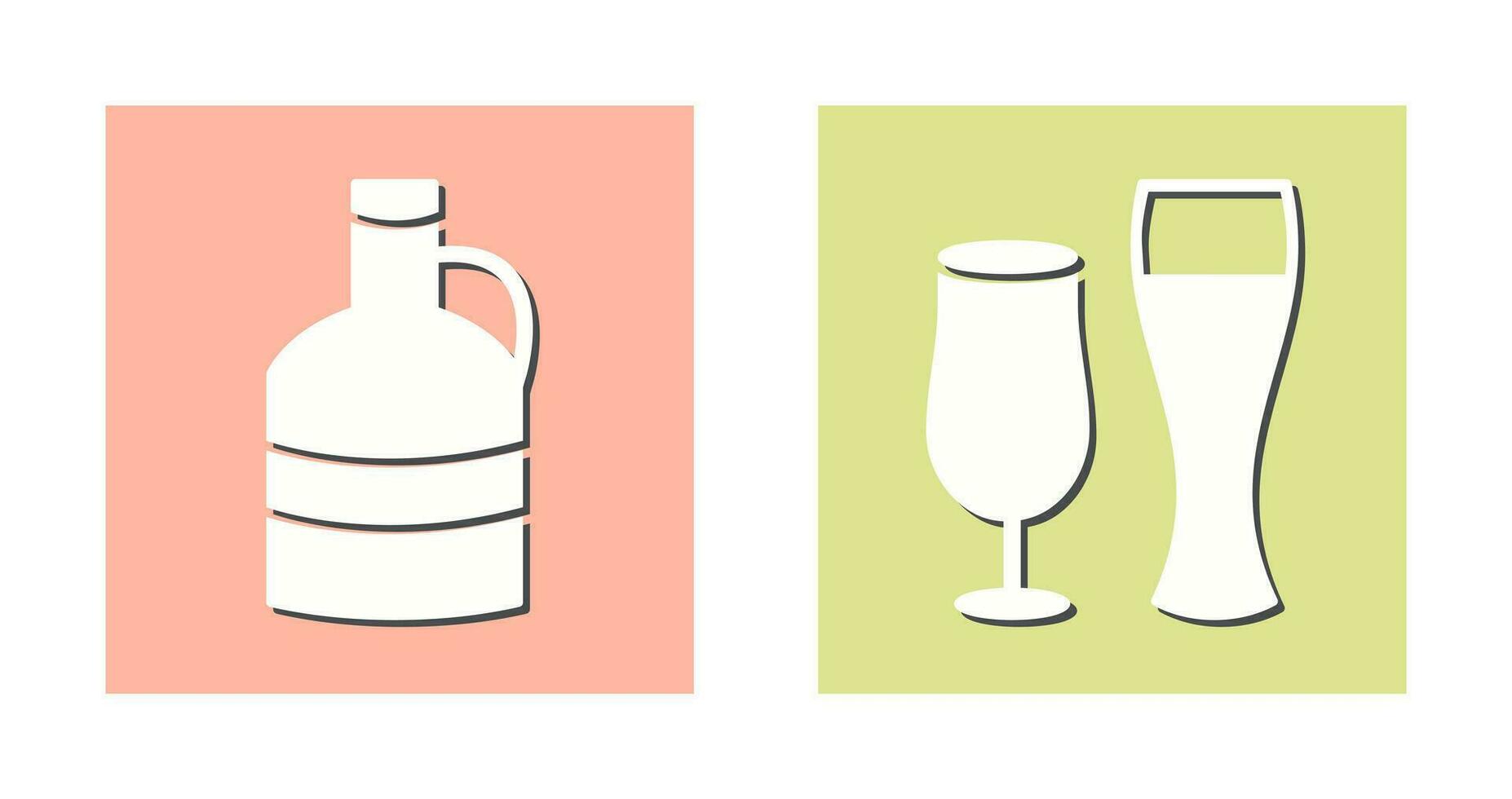 moon shine and beer glasses Icon vector