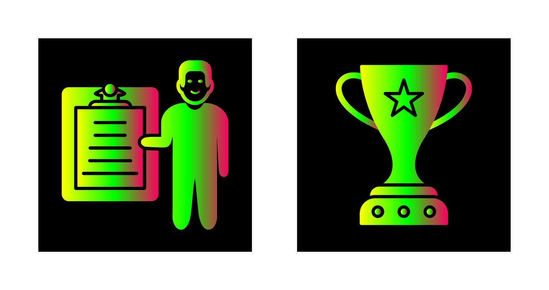 Winner and Male Presenter Icon vector