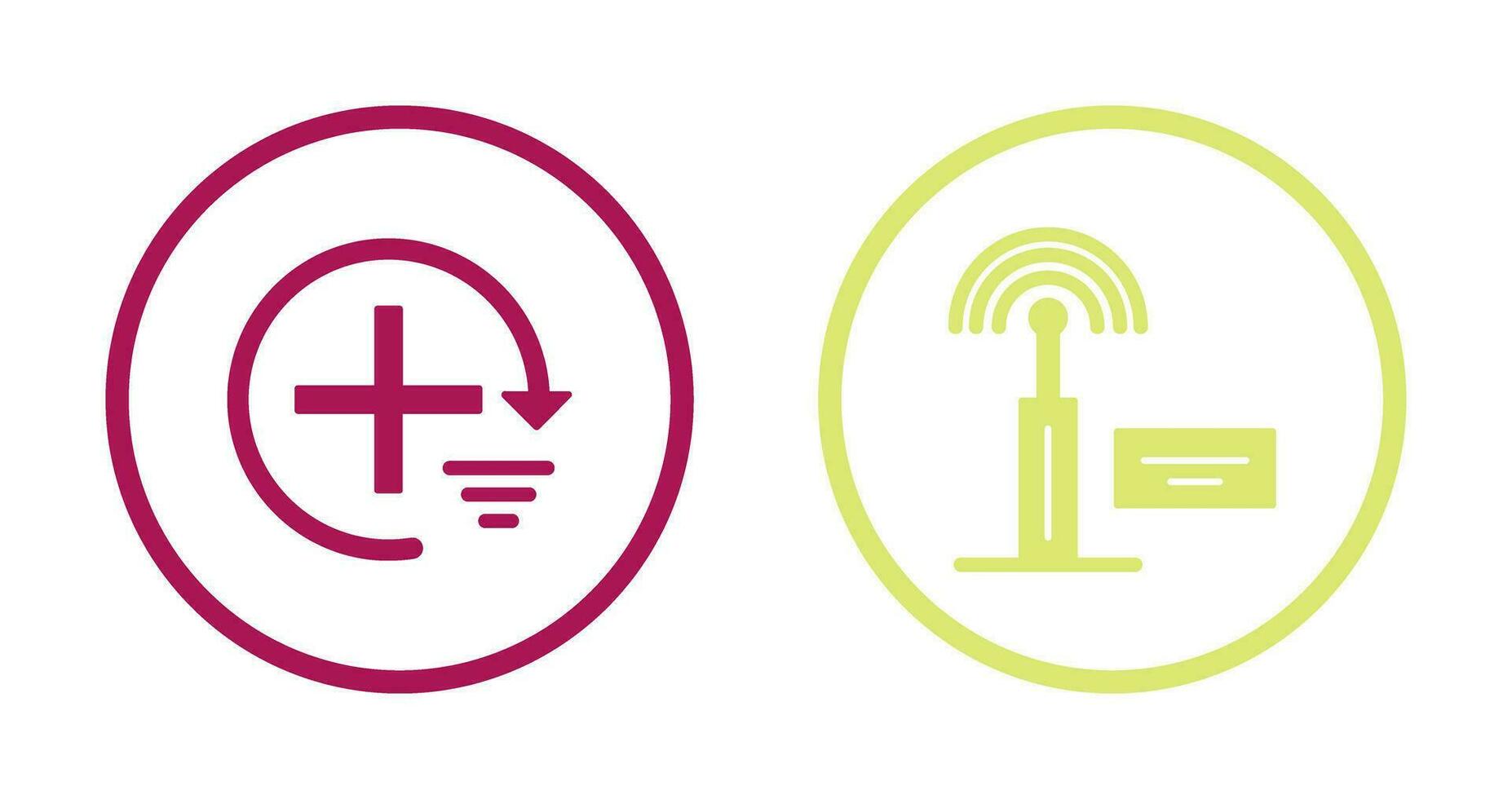 Add and Signal Icon vector