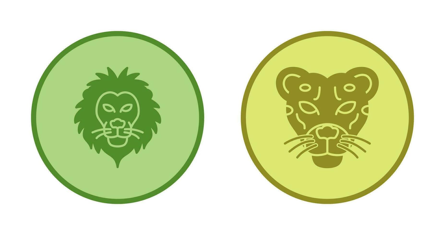 Lion and Cheetah Icon vector